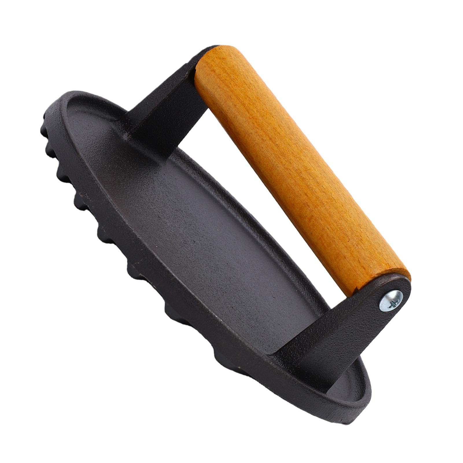 Outil de presse à viande robuste Pssopp fonte ronde 17 cm pour barbecue