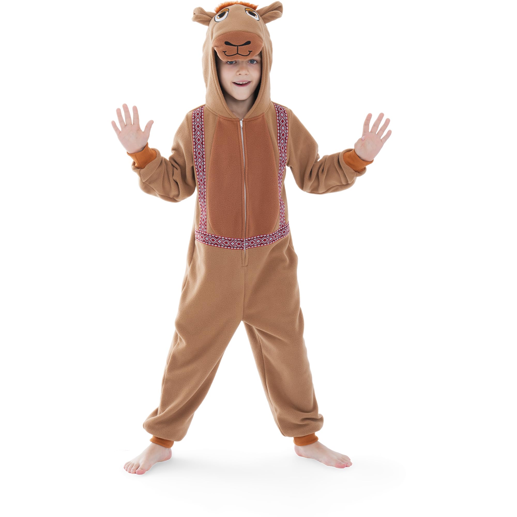 Sincere Party Camel Onesie for Kids, Xmas Fleece Onesie Costume for Boys and Girls S 4-6 — image 1