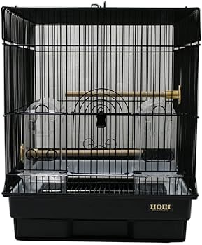 Amazon | ホーエイ 鳥かご 35角型 ブラック | HOEI | 鳥かご・ケージ 通販