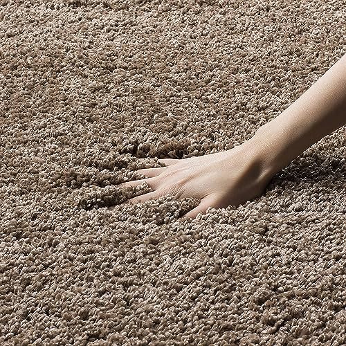 Image of SS Malik Handloom Soft Shaggy Rugs Fluffy Home Decorative Large Carpet for Living Room 2-inch Thick Carpet (2x6 Feet, Beige)
