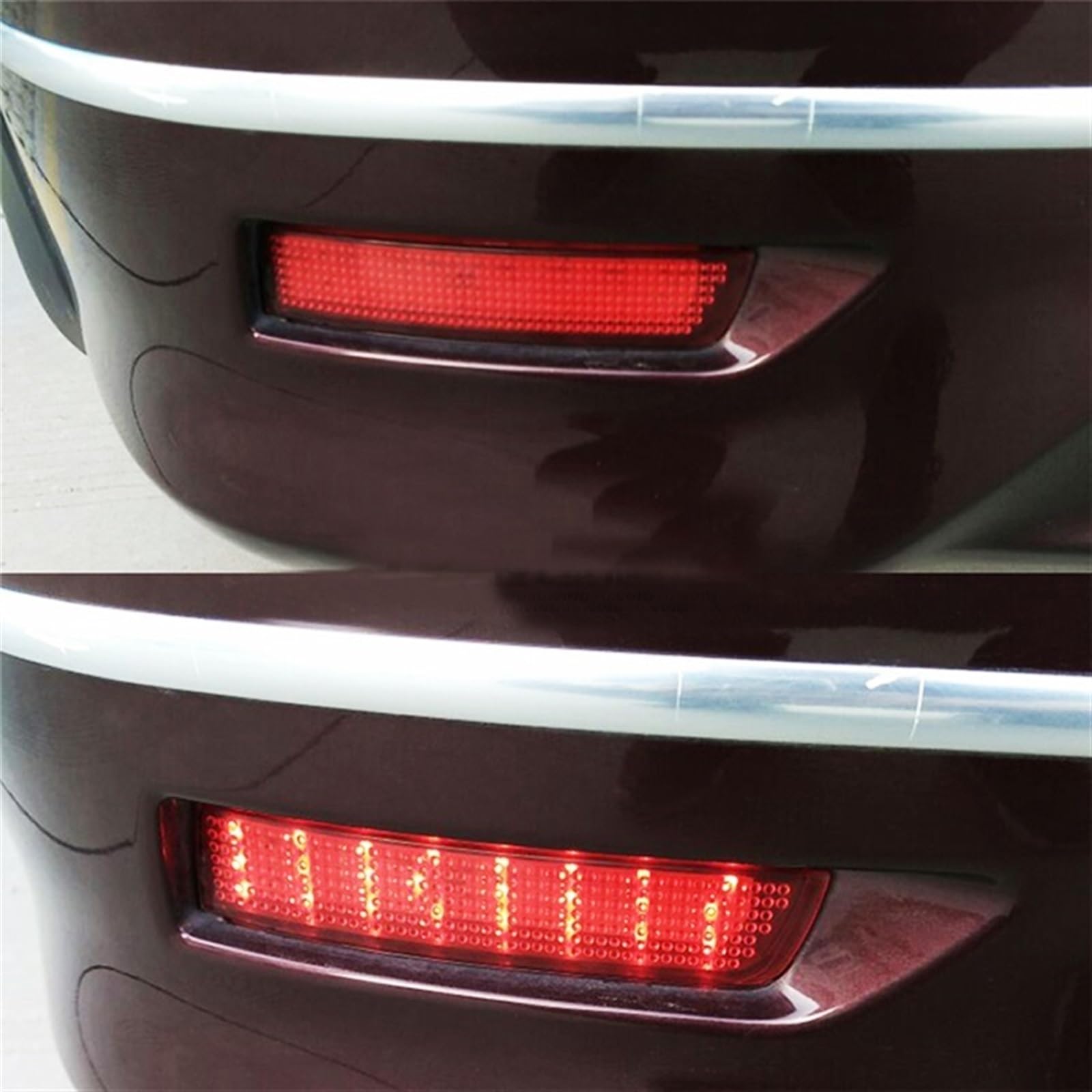BOYDREAM Piloto Trasero Coche Para Nissan, Para Juke, Murano, Para Quest, Infinit, FX35, FX50, 1 par de luces reflectoras de parachoques trasero de respaldo de coche, luz de freno antiniebla