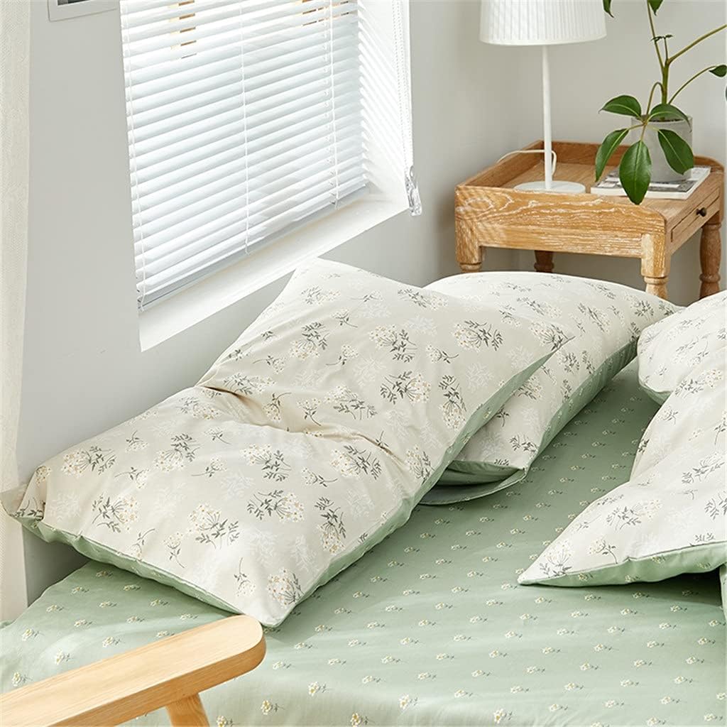 Cotton 48x74cm Simple and Stylish Small Fresh Printed Pillowcase Single Pair