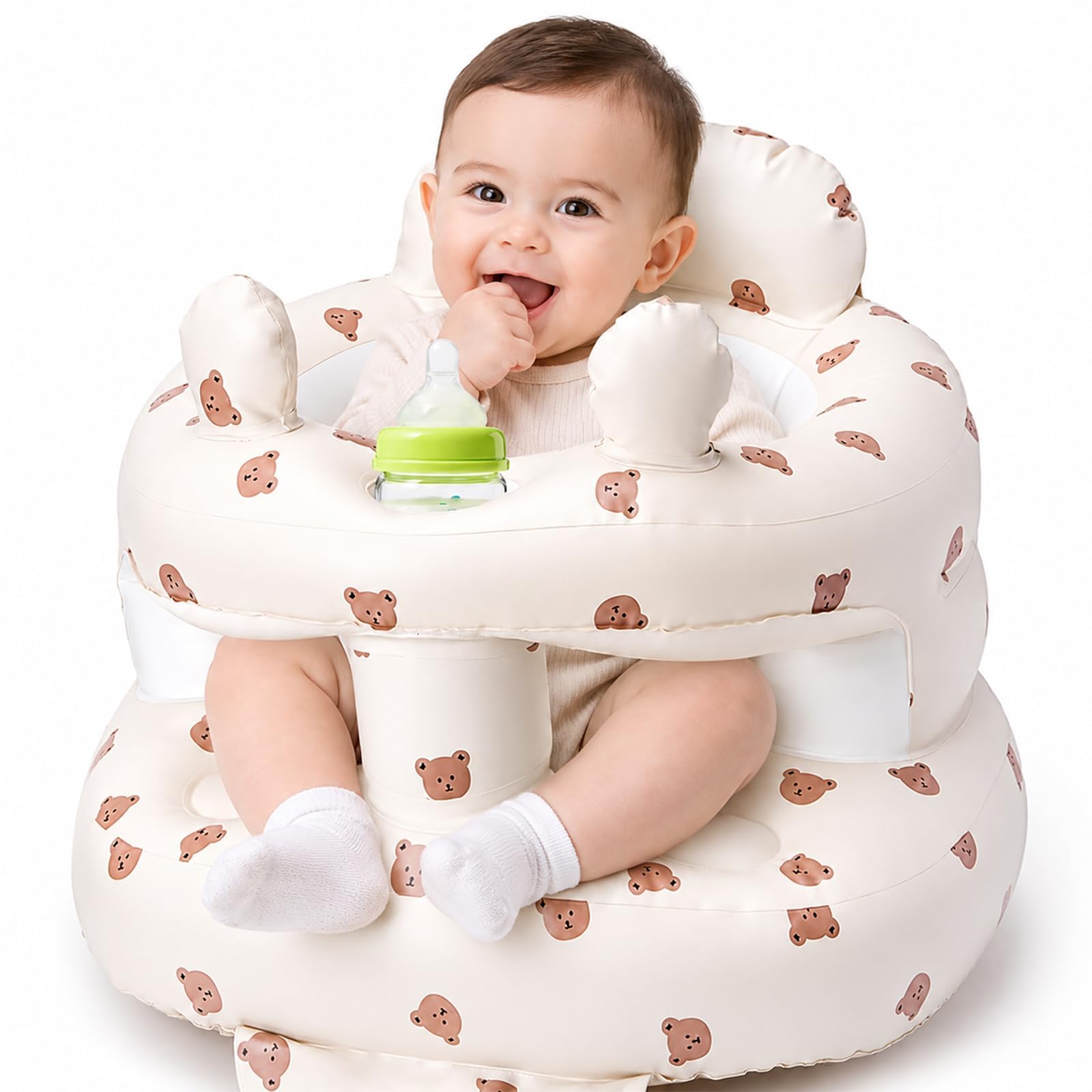 Inflatable Baby Chair with Built-in Pump, 3-36 Months,Bear