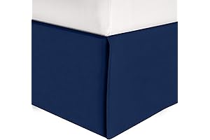 Elegant Comfort 1-Piece Navy Bed Skirt Queen