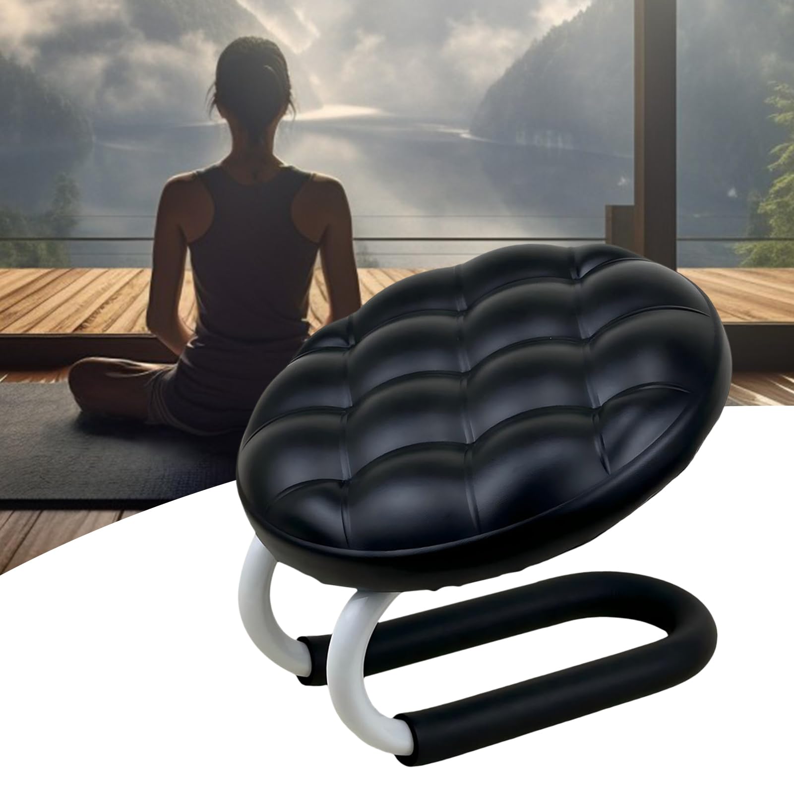 Generico Panca Da Meditazione Cuscino Inginocchiatoio Portatile | Sgabello Giapponese Da Meditazione Inginocchiatoio Per Adulti Donne Principianti Anziani Casa Yoga Relax Zen Mindfulness
