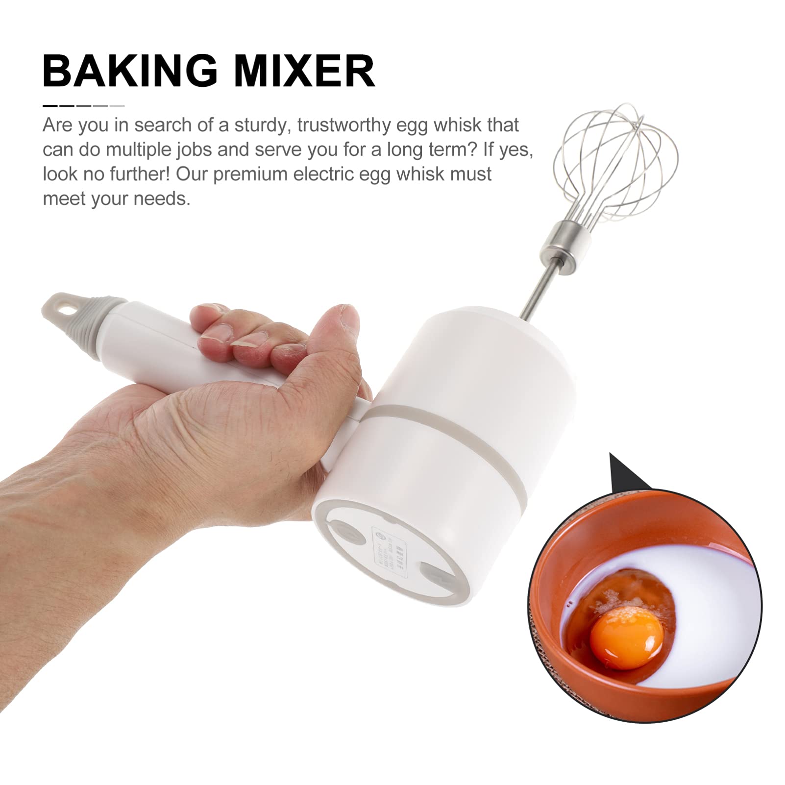 Hemoton Milk Frother - White, Compact, Residential Use