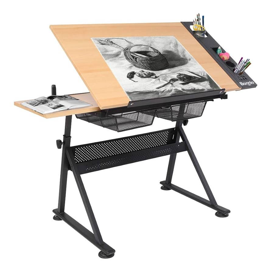 製図テーブル，図面テーブル,高さ調節可能製図テーブル  (Size : B) Amazon | 図面テーブル,高さ調節可能製図テーブル チルト可能な