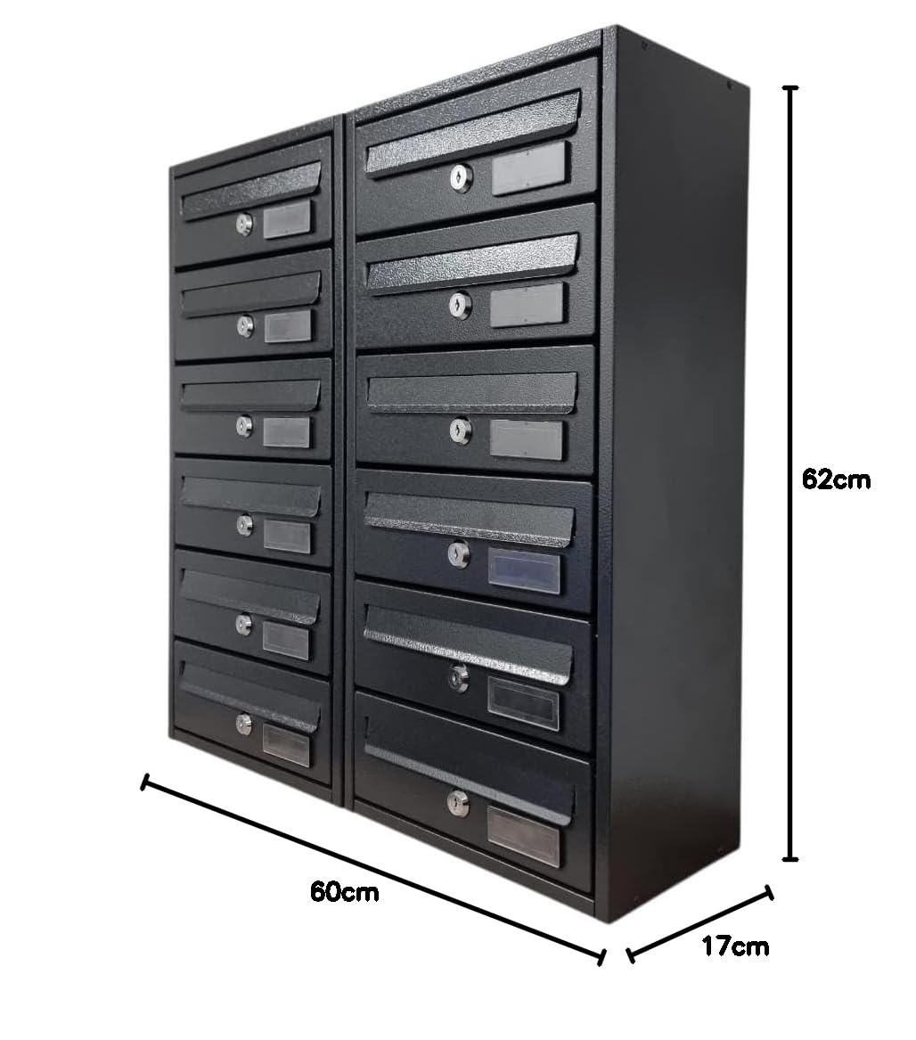 MILLE Cassetta postale condominiale 12 posti cm 90x17x42h-Modello Modular