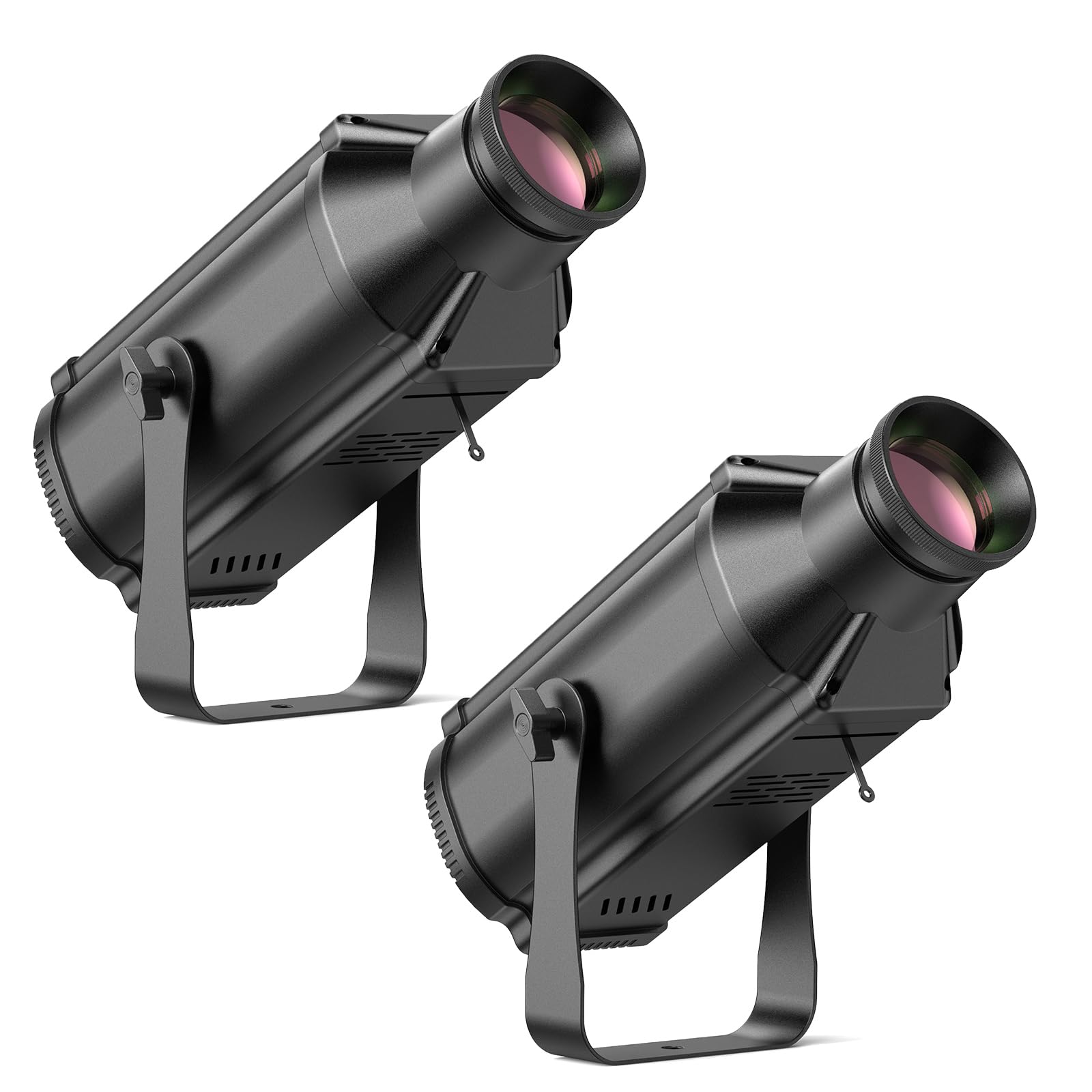 2 Stück 100W LED Pinspot COB+RGB Punktstrahler 4 Steuerungsmodi Manueller Fokus Überblendung Stroboskop für Bar Tanzhallen Party Hochzeit Spiegelkugel