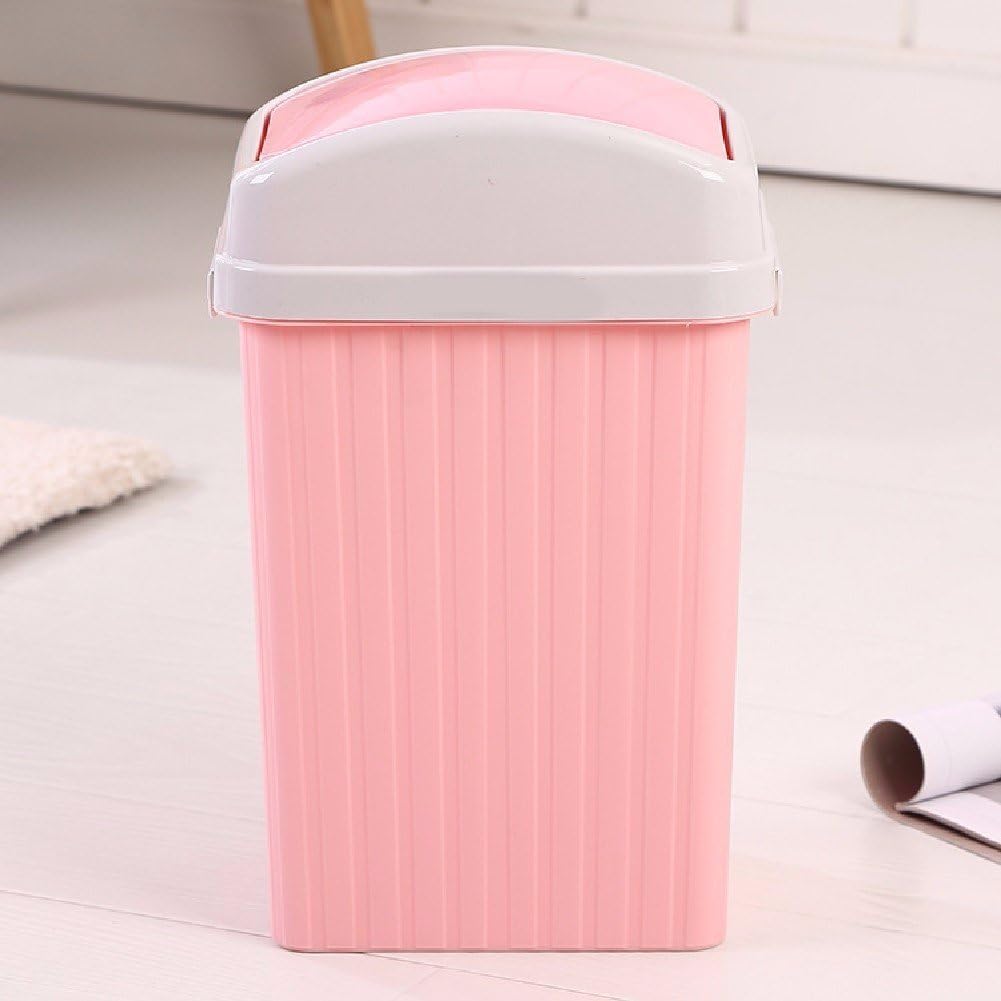 WAWZJ Rubbish Bin Plastic Trash Can Cover Plastic Trash