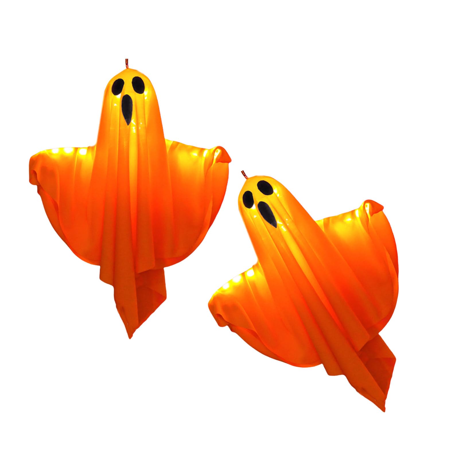 Iuhtrb Pack Of 2 Halloween LED Specter Figures Hangings Eerie Glowing Decors For Night Yard Display And Party Enhancement