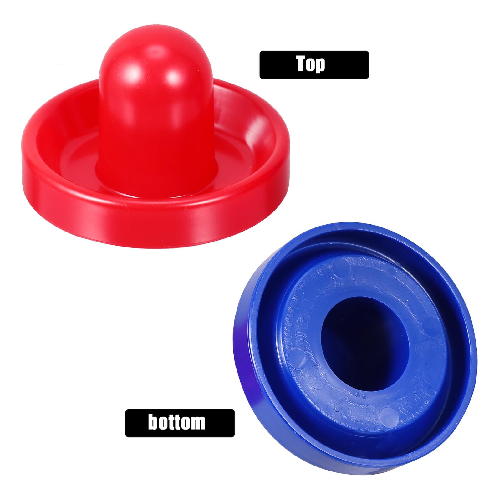 Airhockey Schieber und Kunststoff Pucks für Airhockey Tisch mit Schnellem Gleiten und Stabilem Design