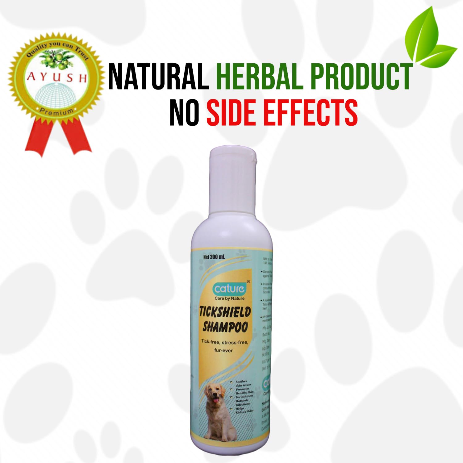 Cature Care by Nature TickShield Shampoo Tick-Free, Stress-Free, Fur-Ever Dog Shampoo 200ml | for All Types of Dog Shampoo | Anti Itch Shampoo for Dog 3