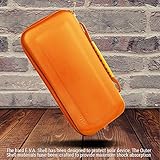 Orzly Switch Accessories Bundle – Carry Case for Nintendo Switch Console (NOT OLED MODEL) Tempered Glass Screen Protectors, USB Charging Cable, Switch Games Case, Comfort Grip Case & Headphones ORANGE - Image 6