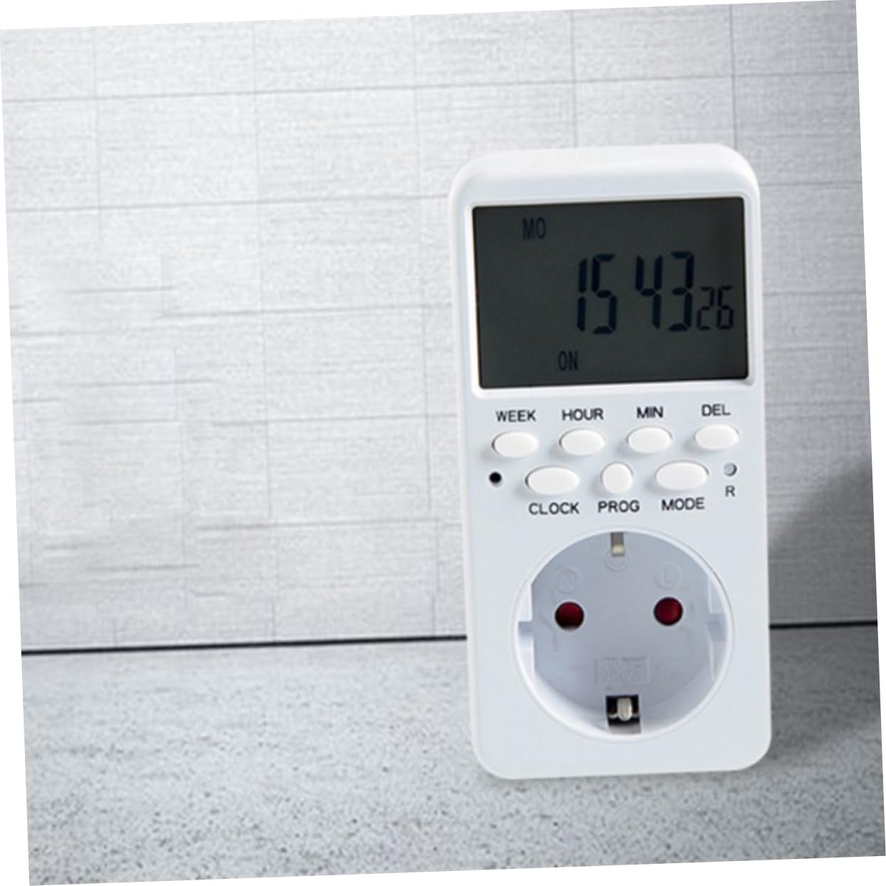 2 Pezzi Timer Digitale Programmabile con Interruttore Temporizzato con Display e Pulsanti Materiale Antiruggine per Elettrodomestici e Sicurezza Casa