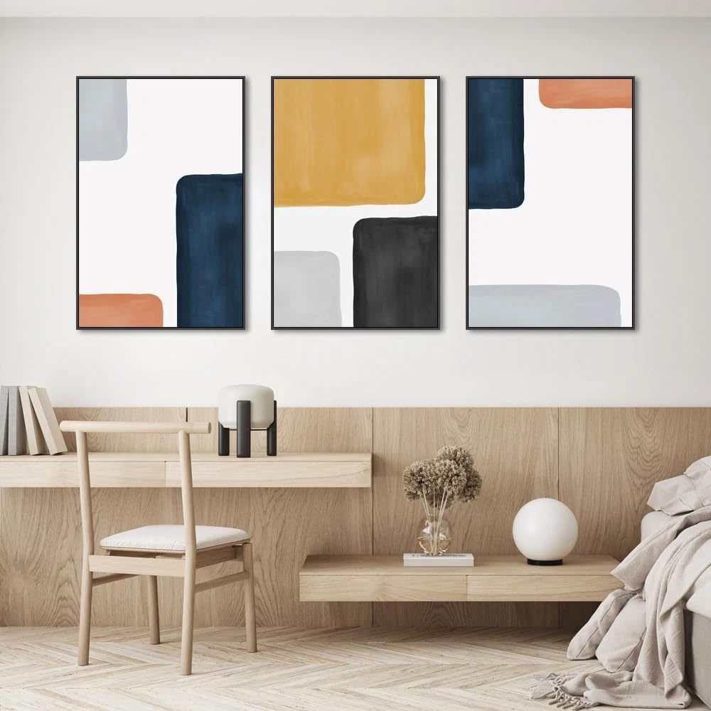 awtrhfc Wall Art Modern Abstract Canvas Wall Art 3 Piece for Living Room Home Decor(70x90cm(26x35in) x3/No frame)