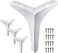 Vista 15 de GOSCHE Patas de metal para muebles de 4 pulgadas, patas negras para muebles, juego de 4, patas de repuesto de estilo moderno para sofá, silla, cama