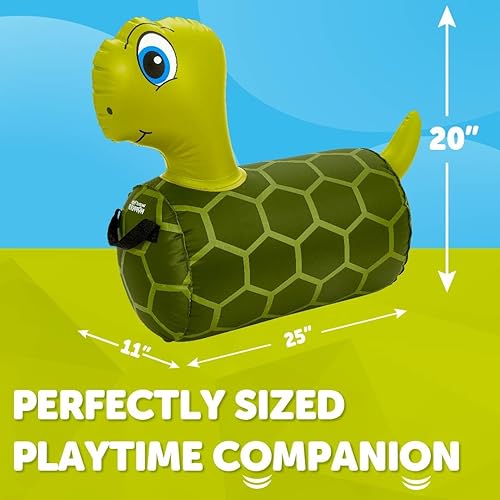 Miniatura 6 de WADDLE Hip Hopper - Tortuga inflable de animales de salto, para edades de 2 años en adelante, soporta hasta 85 libras