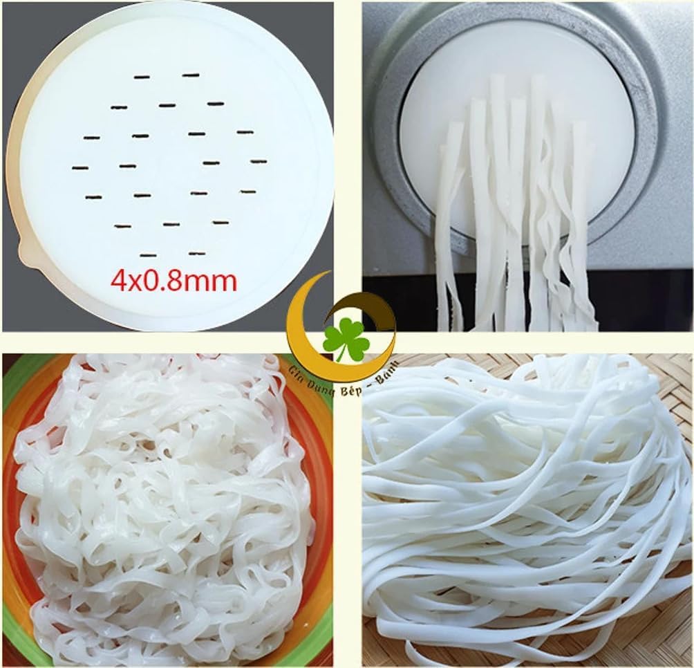 Vietnamese Noodles Shape Disc Fit For Philips Automatic Pasta & Noodle Maker, Disc Compatible With Philips Pasta Maker Attachment Kitchen Appliance Accessory (Noodle 8x0.8mm) (D08, 4x0.8mm)