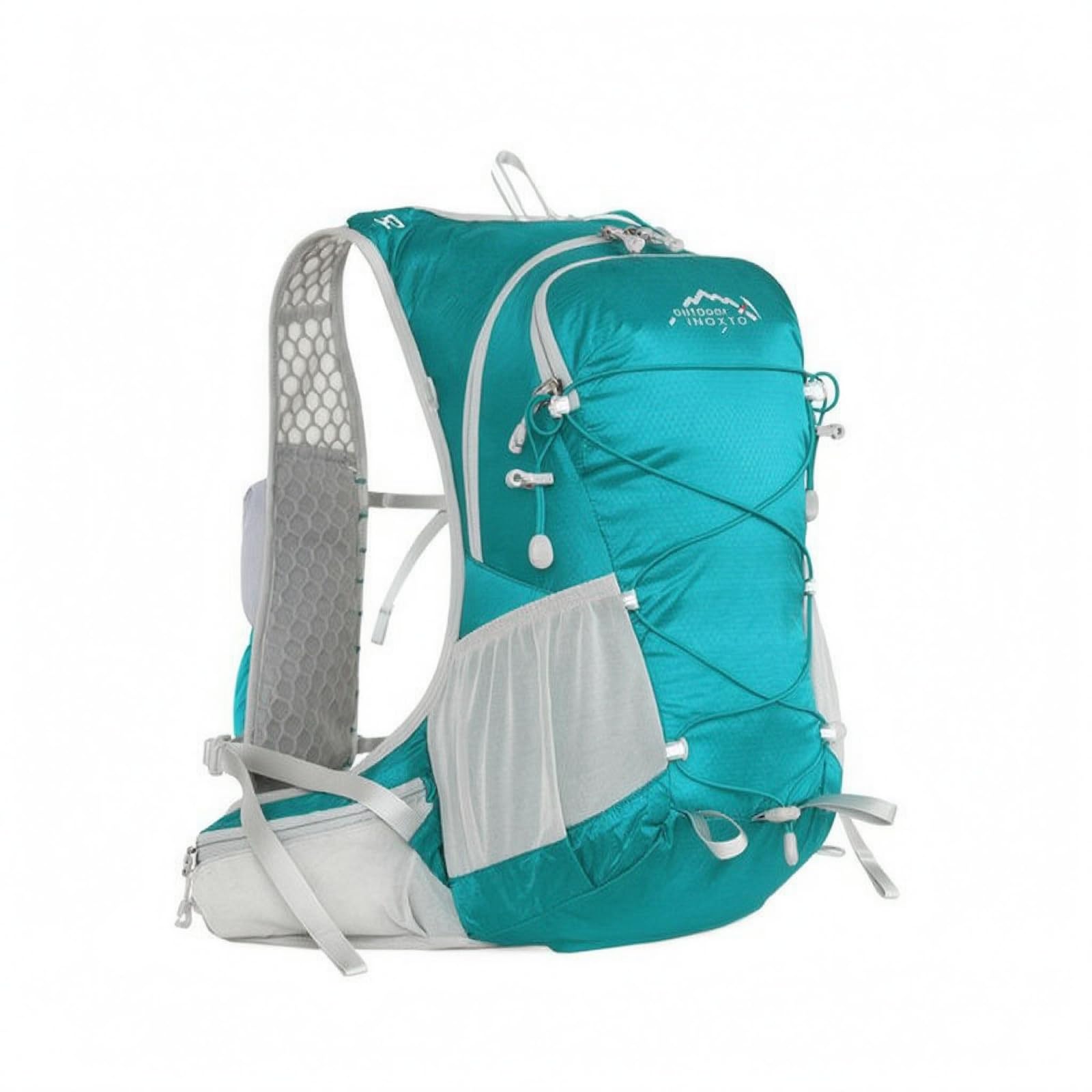 apirily Lightweight Trail Running Backpack Breathable Mesh Hiking Backpack Adjustable Straps Sports Gear Carrier Close-Fitting for Cycling, Cyan-picture-45
