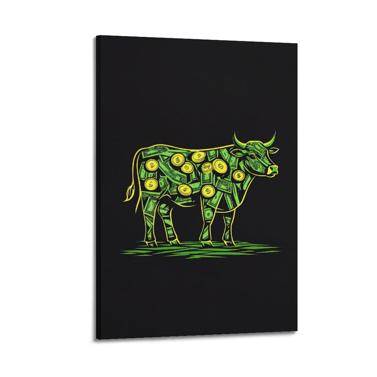 ZSZWHJ Animal Poster Magical Cow Poster Decorative Painting Canvas Wall Posters And Art Picture Print Modern Family Bedroom Decor Posters 24x36inch(60x90cm)