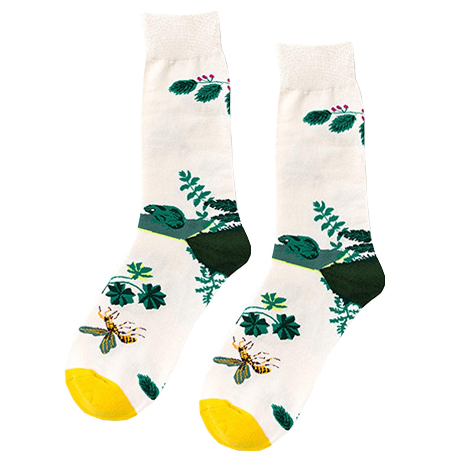 Zehensocken für Frauen, 5/10 Paar, Bunte lustige Socken für Männer, Bunte Socken für Männer, Paare, Lange Baumwollsocken mit lustigen Mustern, kuscheliges, Größe