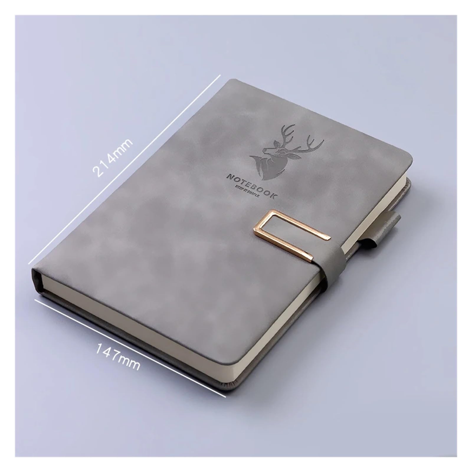 Inspirierendes Notizbuch 2 Stücke 360 ​​Blätter Business Notebook Schnalle Multi Farbe Verdickt A5 Leder Schreibwaren(Blue)