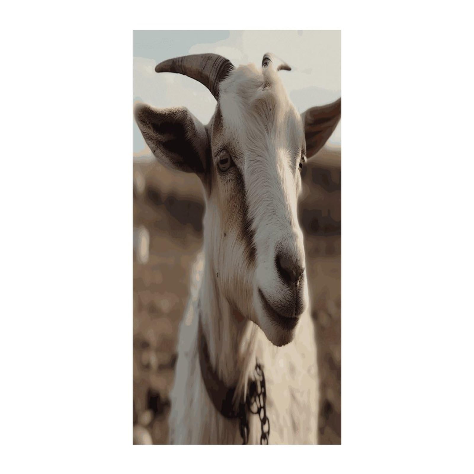 Fekiloot Style Goat On Hillside Door Curtain Room Divider Curtains