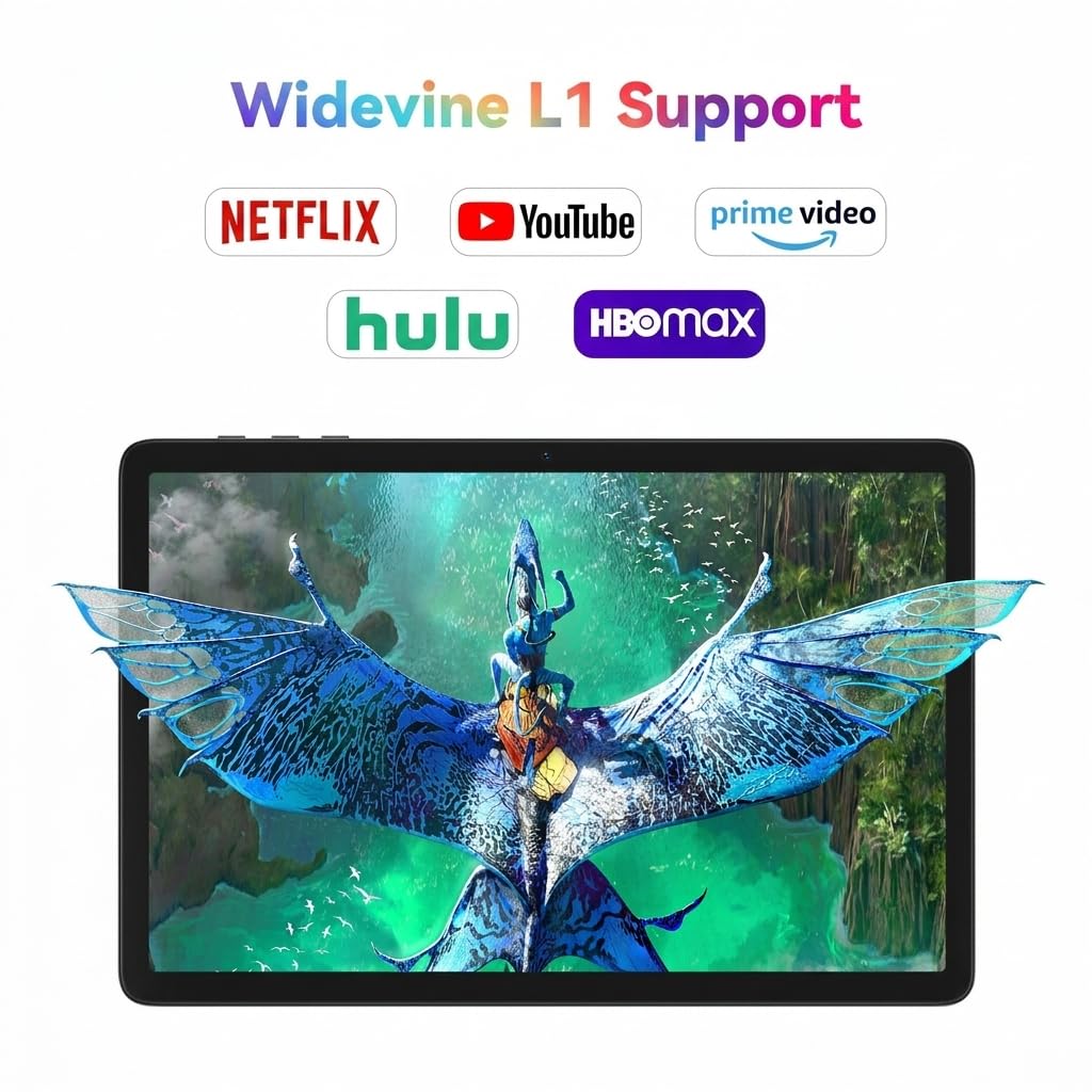 Android 16 Tablet with Keyboard, Android Tablet 10 inch, 24GB RAM (8+16 Extended) 256GB ROM, Gemini Ai, Widevine L1, Fast Charge, 2 in 1 with Mouse and Stand, OTG, 4 Year Warranty — view 3