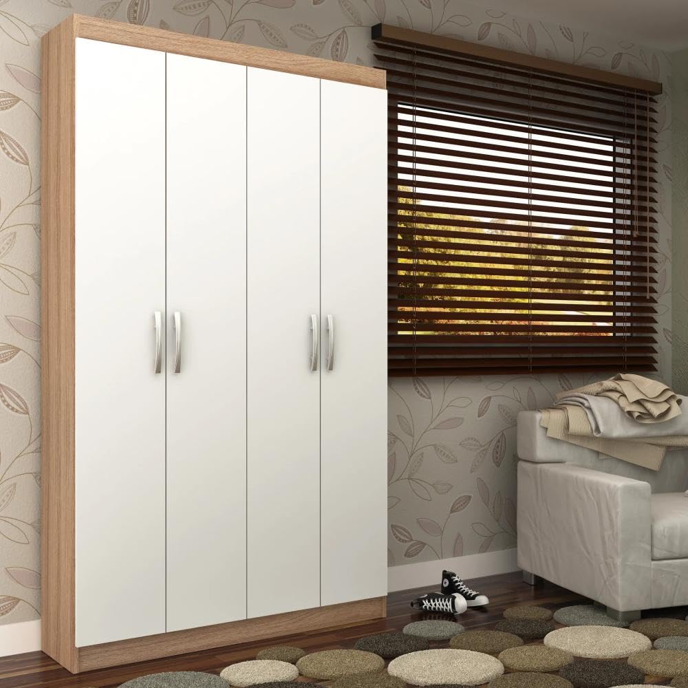 Armário Multiuso 4 Portas 8 Prateleiras Milão Espresso Móveis