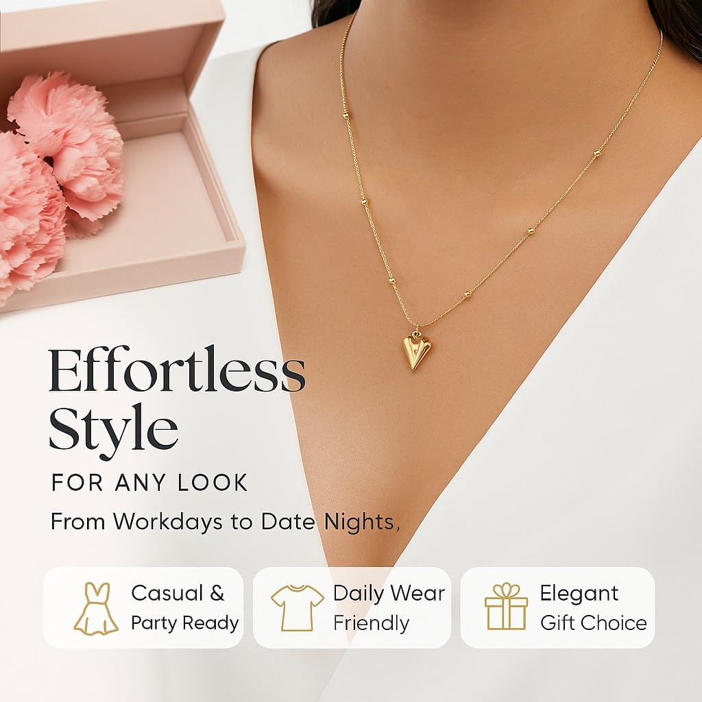 Pendant Snake Chain Necklace for Women gold trendy necklace for womens Dainty Cute Jewellery Minimalist Tarnish-Free Daily Wear Gift for Her Dainty Cute Jewelry gold trendy necklace - Image 2