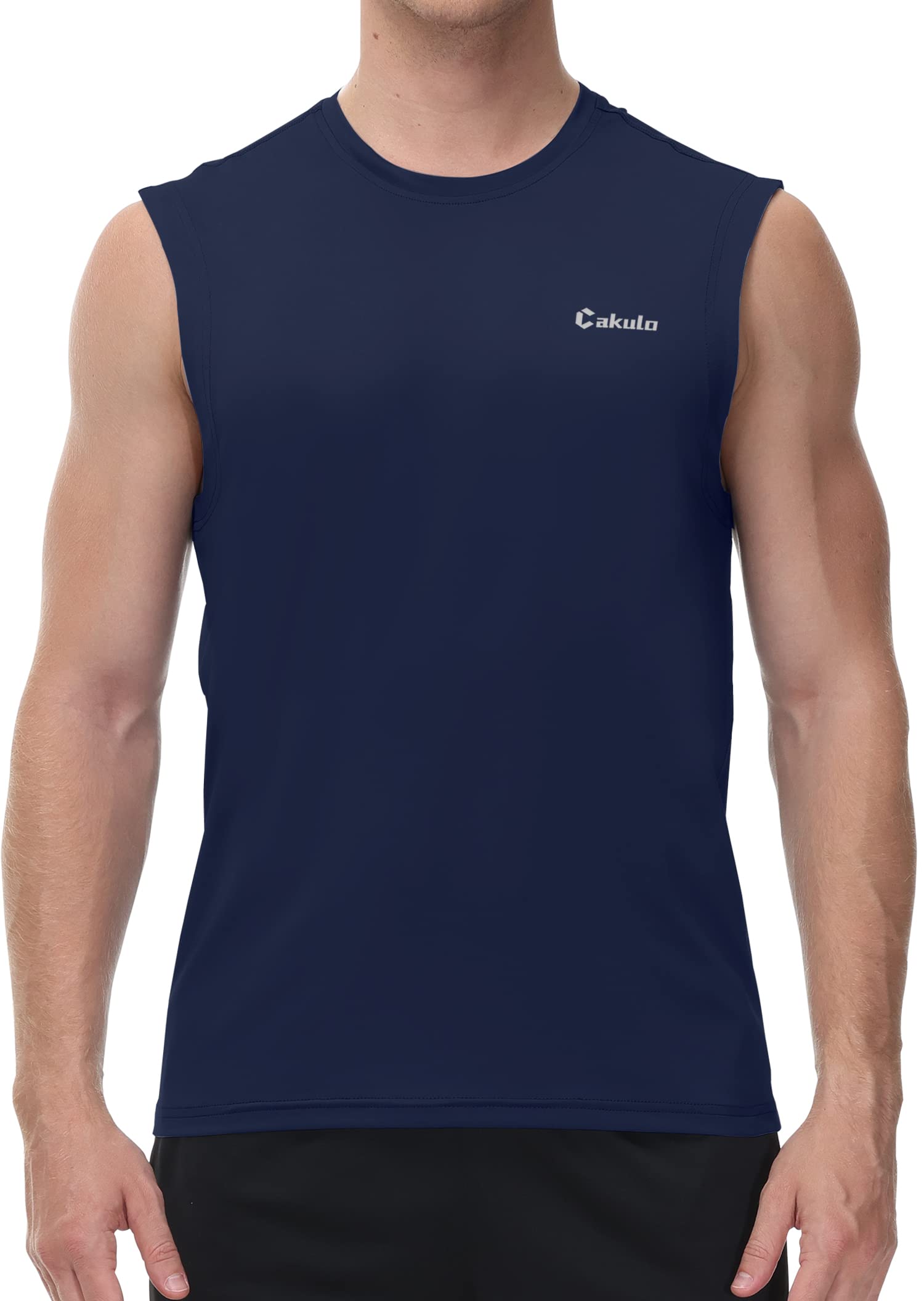 CakuloMen's Workout Swim Sleeveless Shirts Quick Dry Beach Pool Tech Running Athletic Exercise Muscle Tank Top Big and Tall