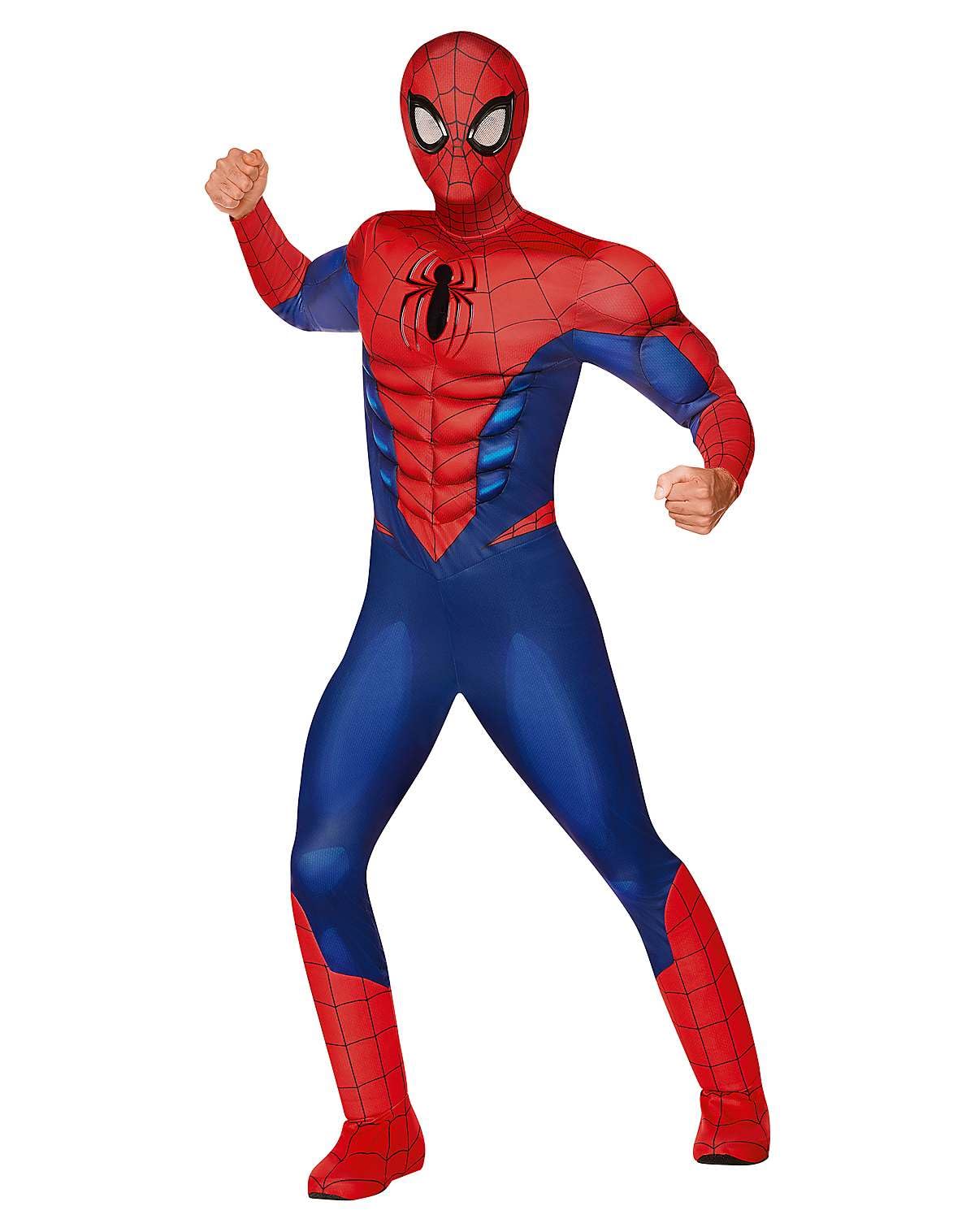Spirit Halloween Marvel Adult Spider-Man Muscle Suit Costume, Officially licensed, Superhero Outfit, Padded Jumpsuit