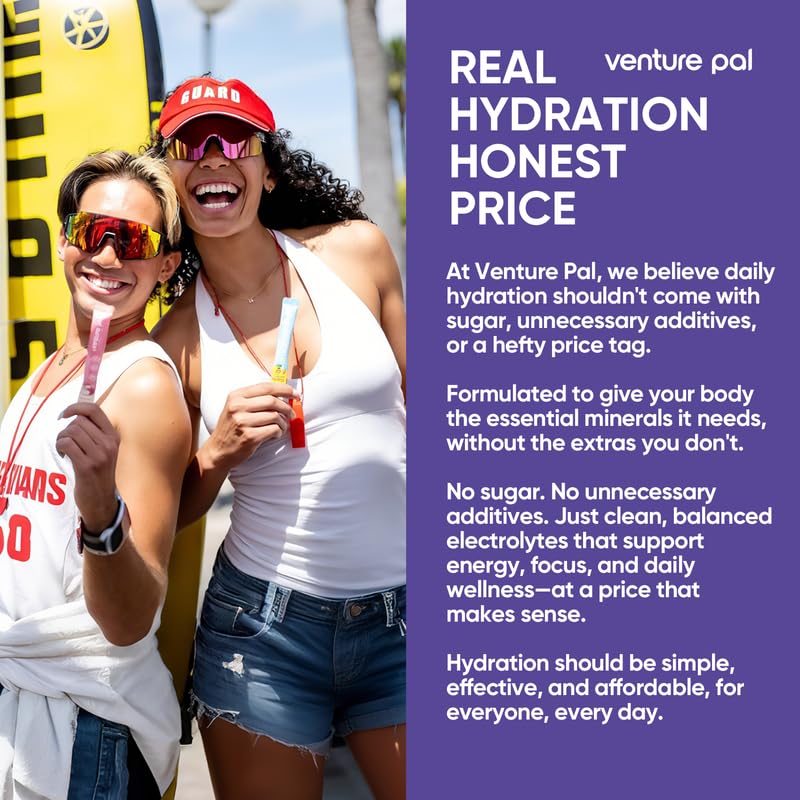 Miniatura 8 de Venture Pal Paquetes de electrolitos en polvo sin azúcar, mezcla de bebida líquida diaria IV para hidratación rápida y recuperación de fiestas, 5