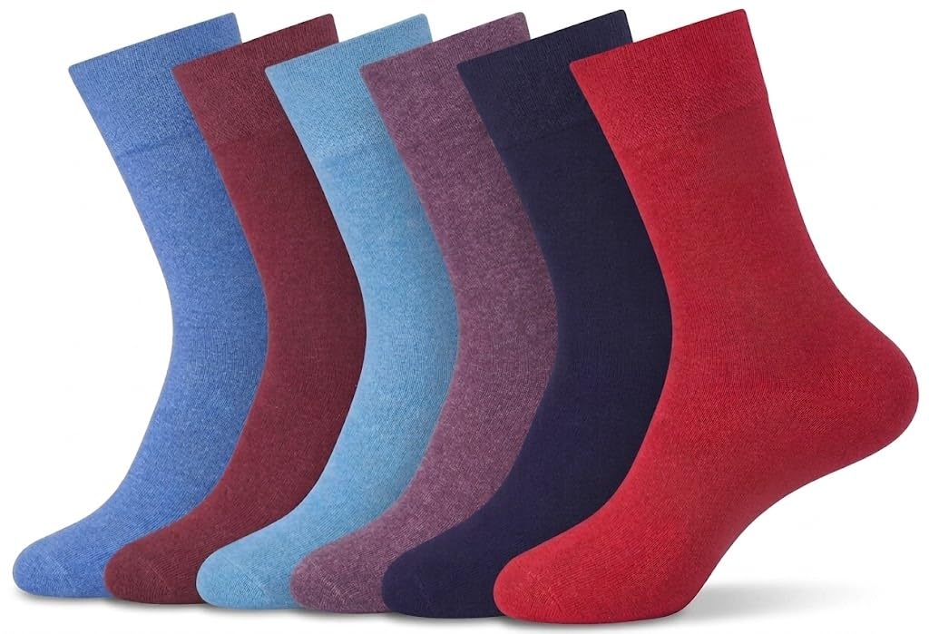 Zrwaska Women's Mix Colours (6 Pairs) Zrwaska® Diabetic Socks For Honey Wide Comb Top Soft Cuff Ankle Oedema Friendly Non-Elastic For Swollen Feet Legs Circulatory Neuropathy Sock 6 Pack Size 4-7 (Mix Colours (6 Pairs))