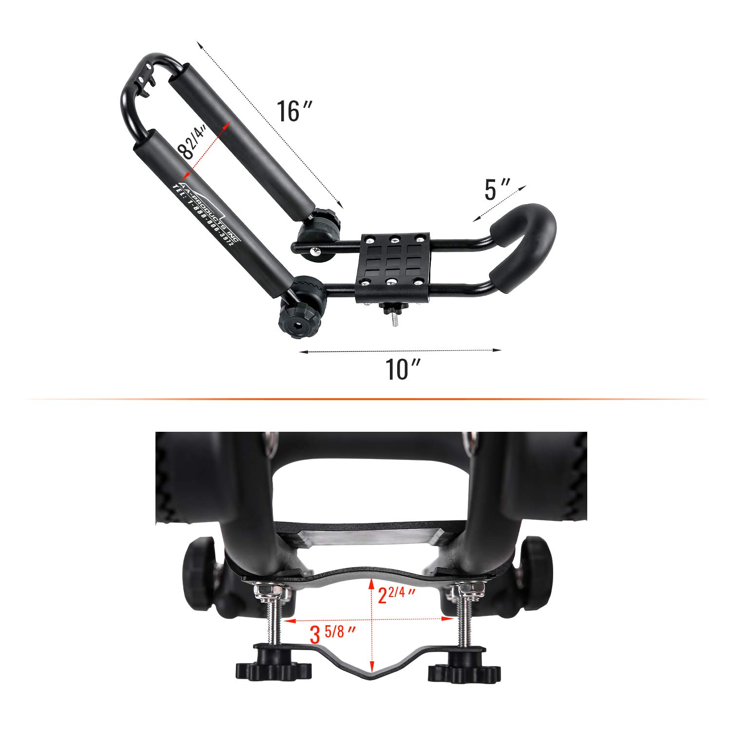 AARacks Model X35 Truck Rack with 8 NonDrilling CClamps and 2 Sets