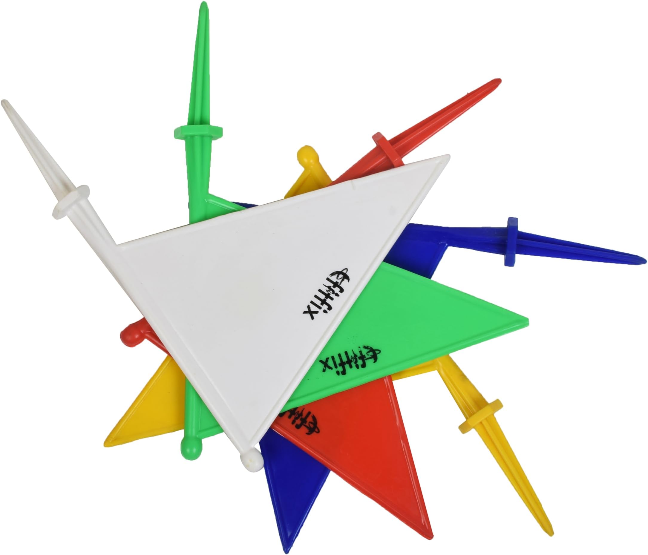 Fitfix® Boundary Flag for Marking for All Sports Cricket, Football etc (Color May Vary) - Set of 10 Assorted Colour (Boundry Flag Mix Colour 10 Pcs) 1 SET