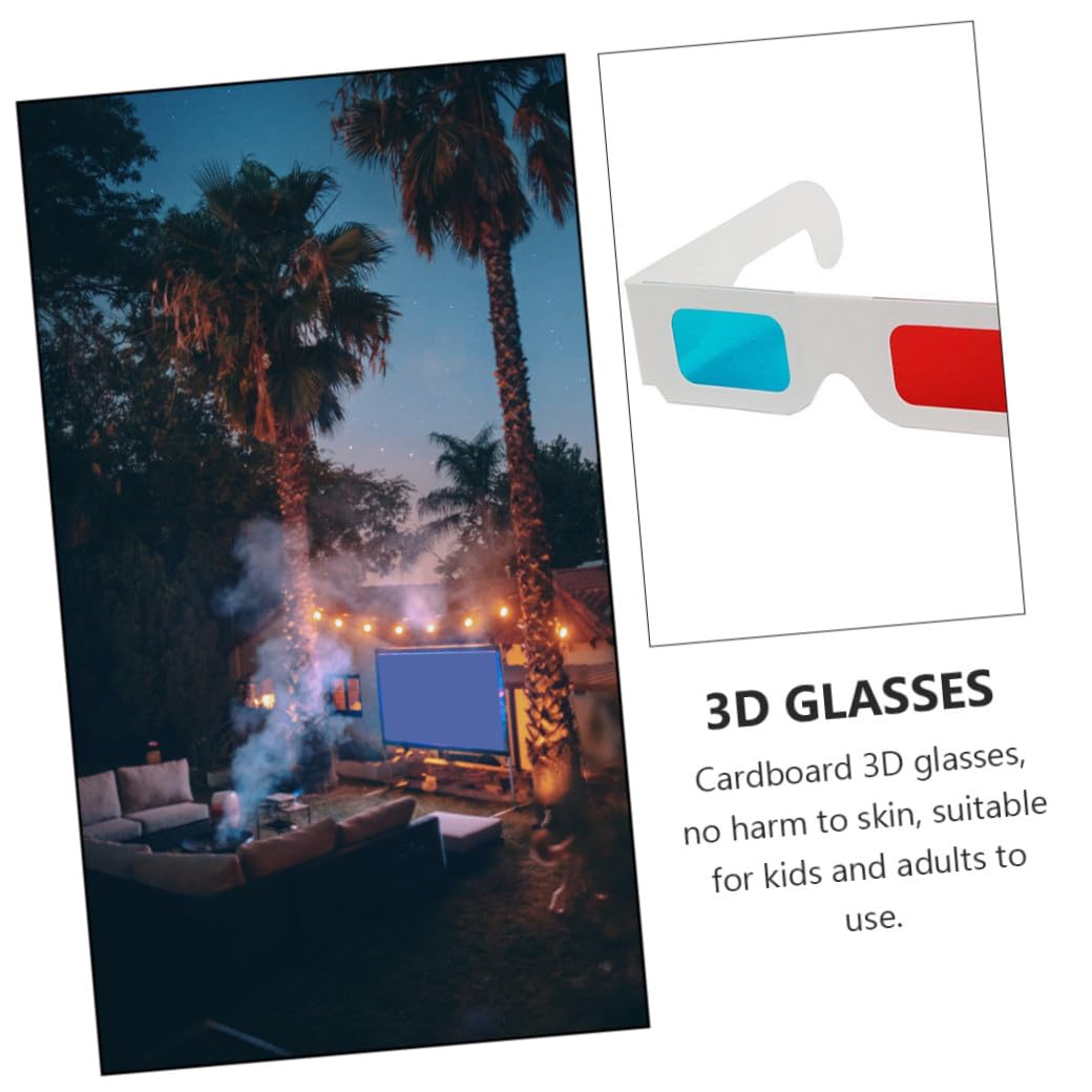 Occhiali 3d Usa e Getta da Cinema, 30 Pezzi in Carta Bianca
