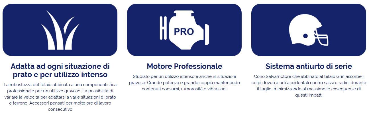 Semar Tosaerba Grin PM53 Pro, 53 cm, 5 altezze, Benzina, Manuale