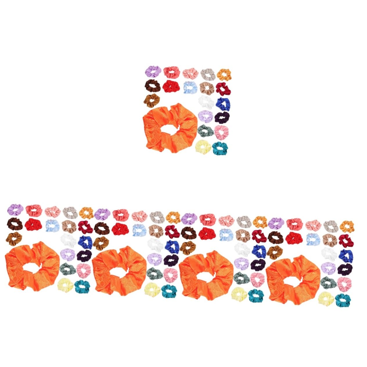 Healeved 100stücke Satin Haargummis Teiliges Elastische Haarschmuck Für Damen Und Mädchen Stilvolle Haarbänder Verschiedenen Farben Für Alltag Partys Und Besondere Anlässe