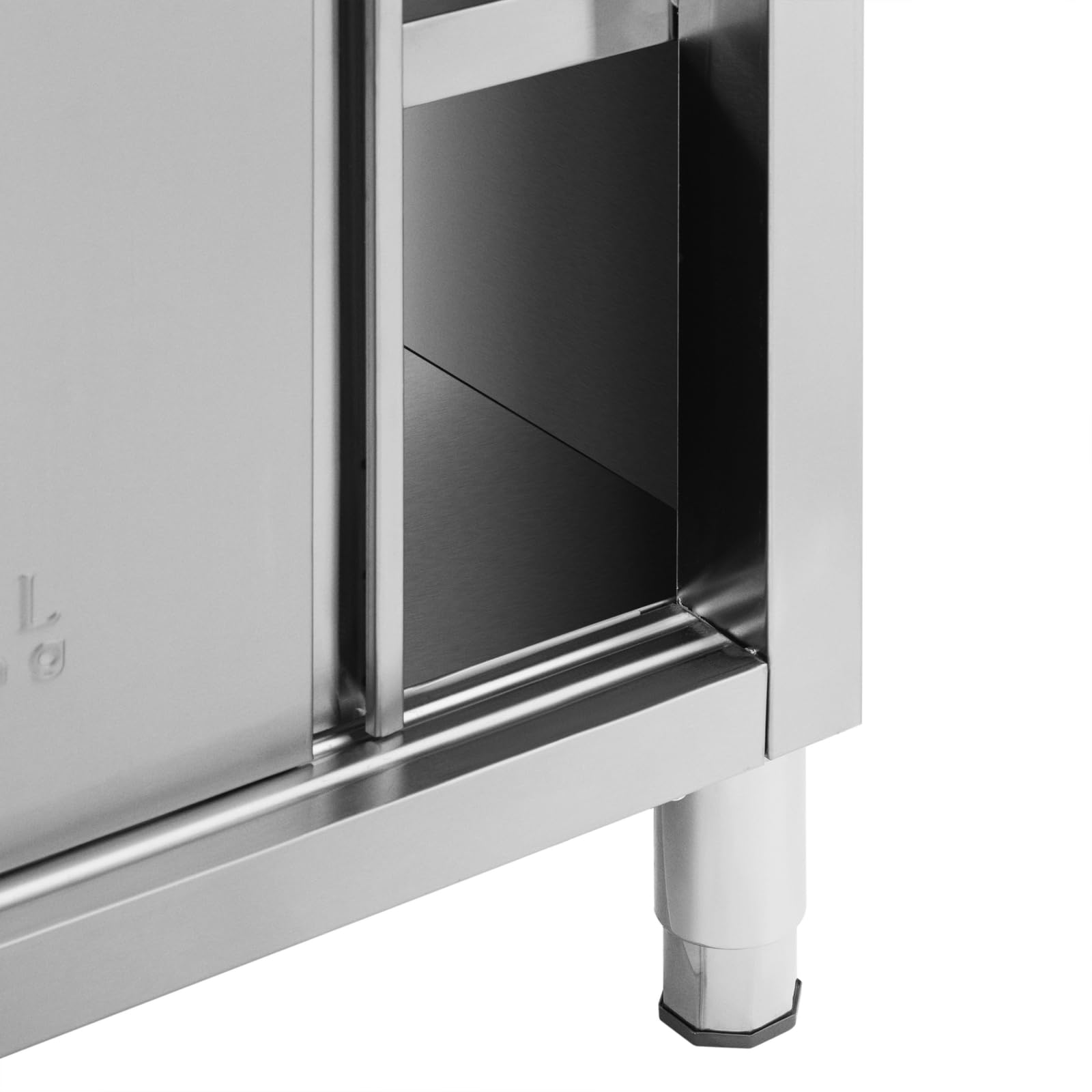 Royal Catering Mueble Neutro de Acero Inoxidable con Pasaplatos - ECO - 160 x 70 cm - 500 kg