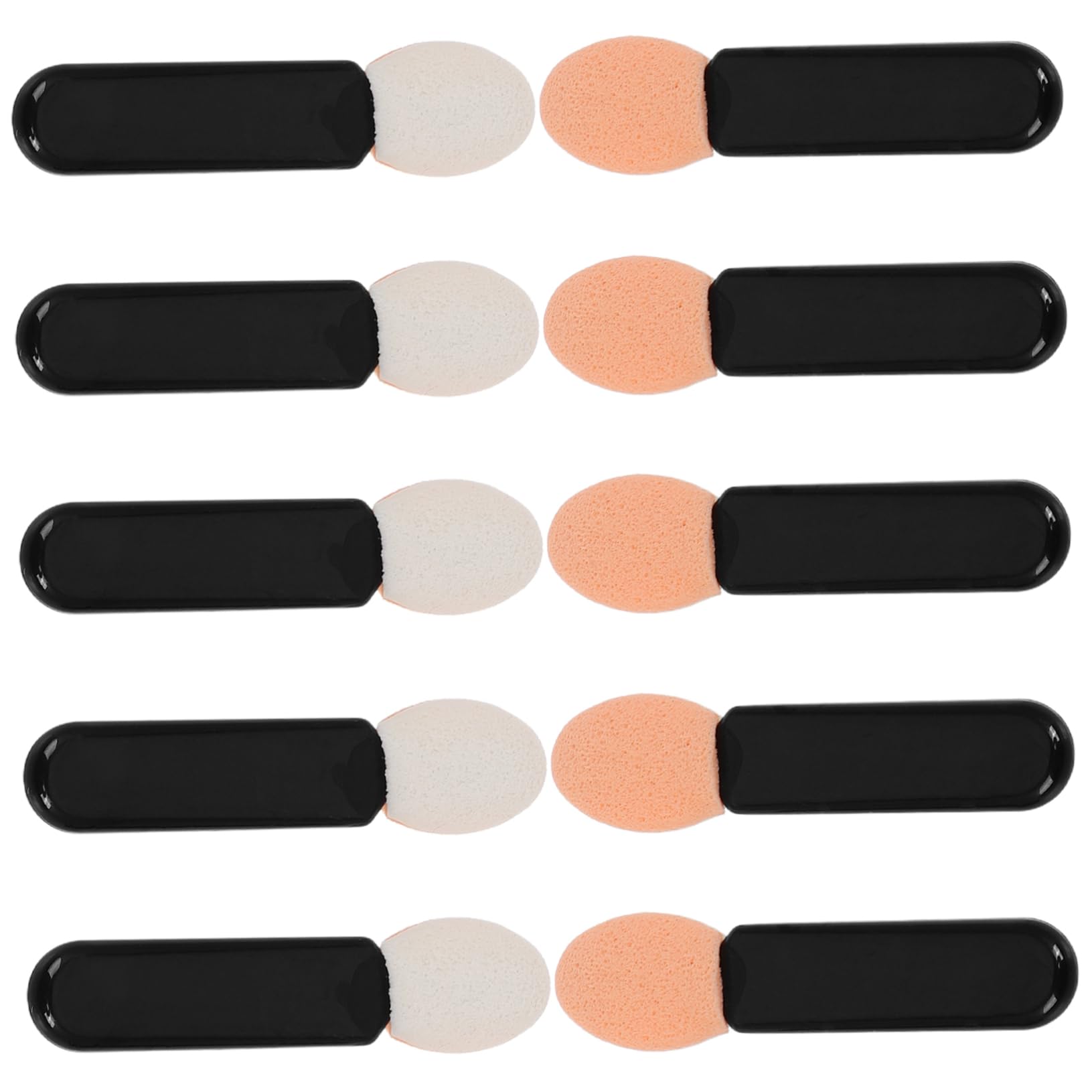 HAKIDZEL Eyeshadow Applicator Brush Sponge Tipped 10 Pcs Makeup Tool for Cream Shadow Lipstick Lip Gloss Concealer Travel-friendly Brush Set