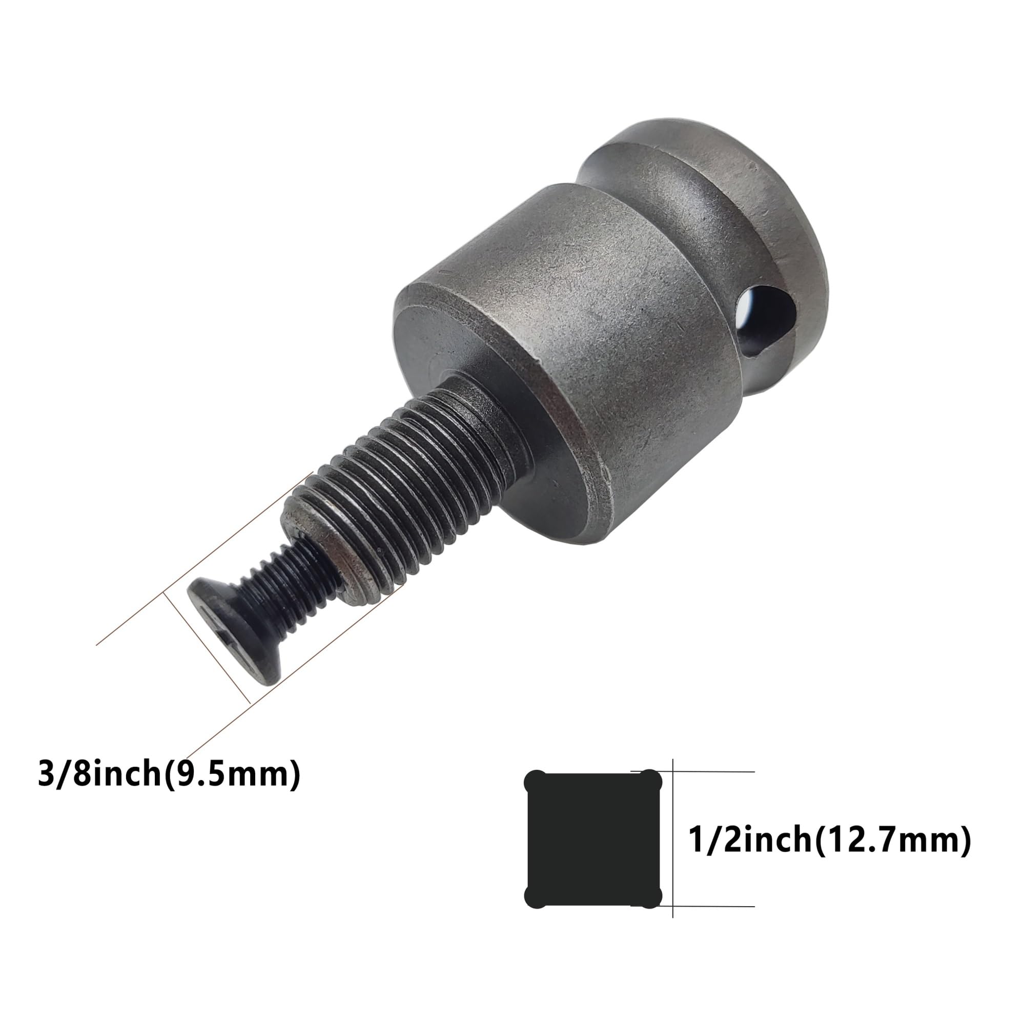 0.8-10mm 3-szczękowy 3/8-24UNF bezkluczowy uchwyt wiertarski szybkozmienny adapter klucza SDS-Plus Shank 1/4 "sześciokątny kwadrat do klucza udarowego (Color : Chuck and SDS Plus)