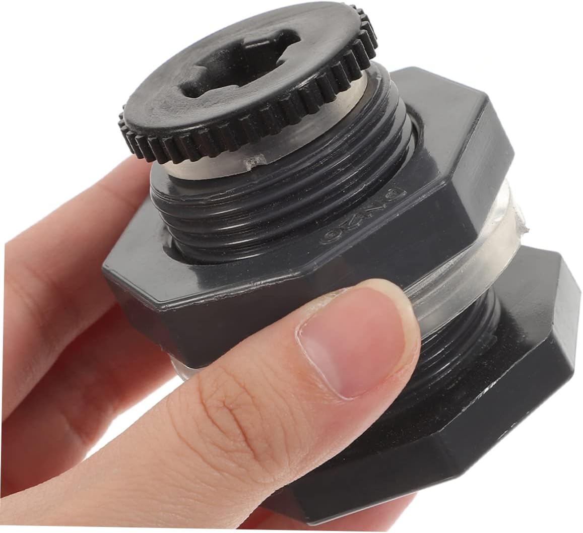 Amosfun PVC Water Tank Connector Fitting with Plug Leak Rain Barrel Adapter for Water Tanks Rain Buckets Aquariums PVC Material Seal