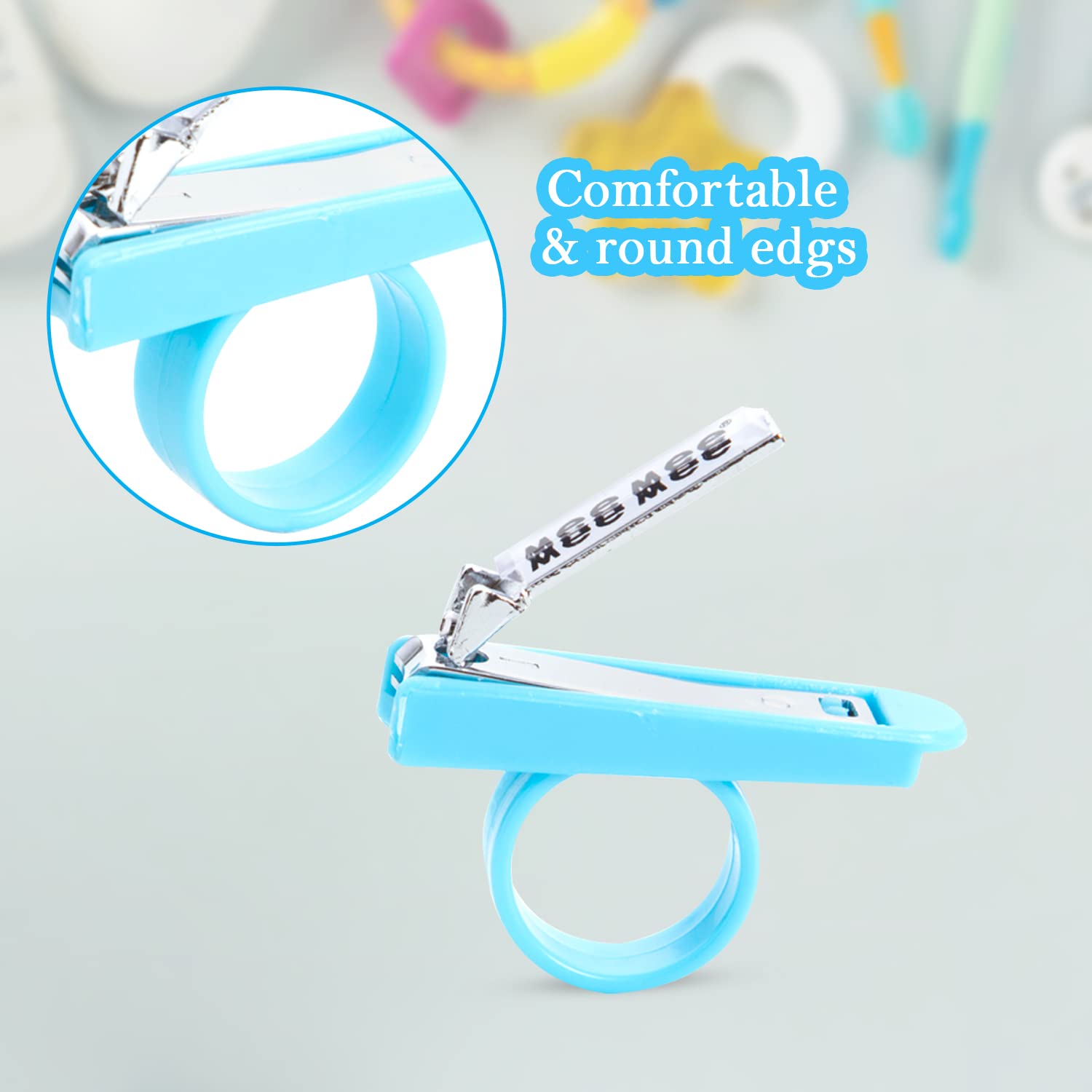 Mee Mee Gentle Nail Clipper (Pack of 2 - With Easy Grip, Blue) 4