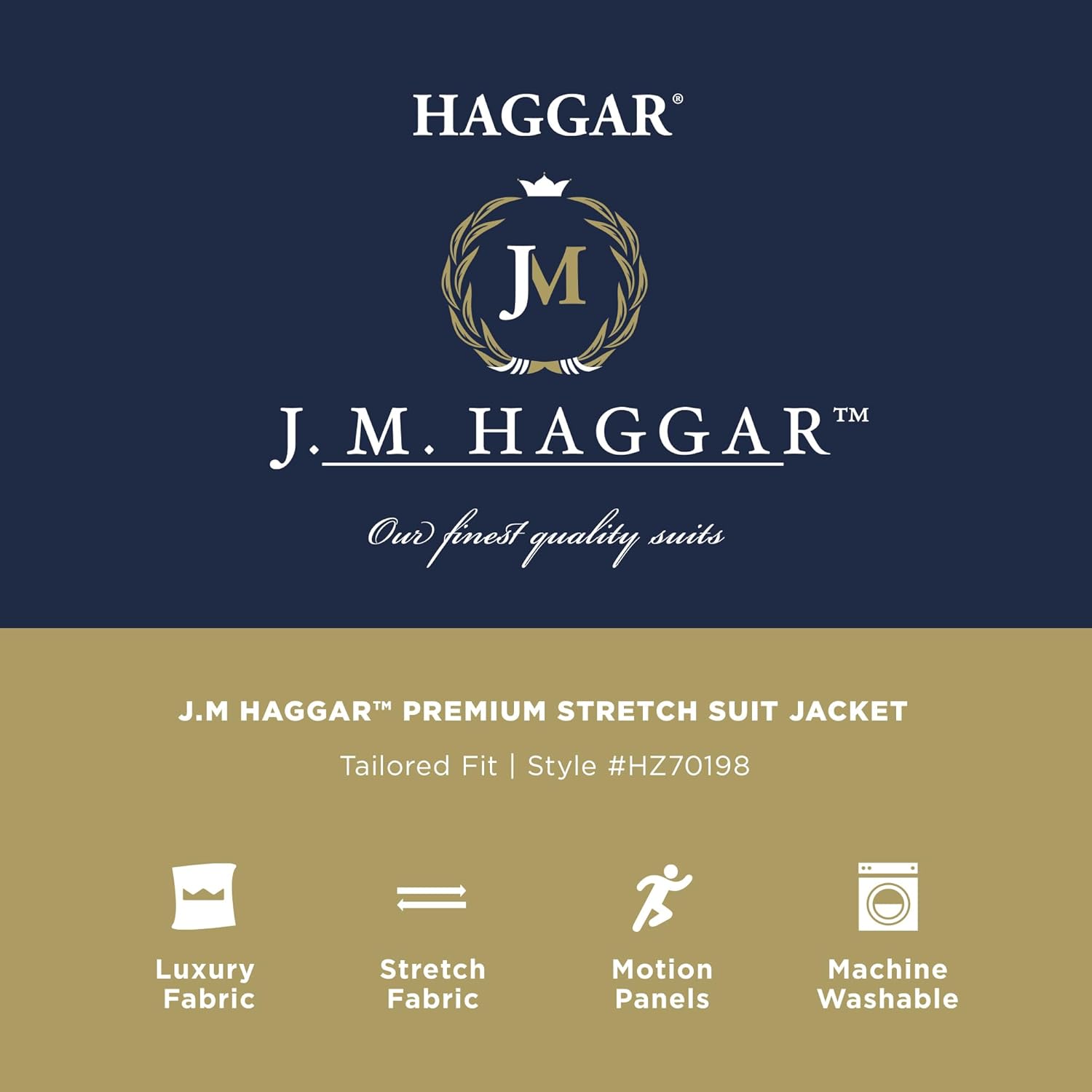 Haggar Mens Jmh Premium Stretch Tailored Fit Suit Separate Pants and Jackets - Image 6