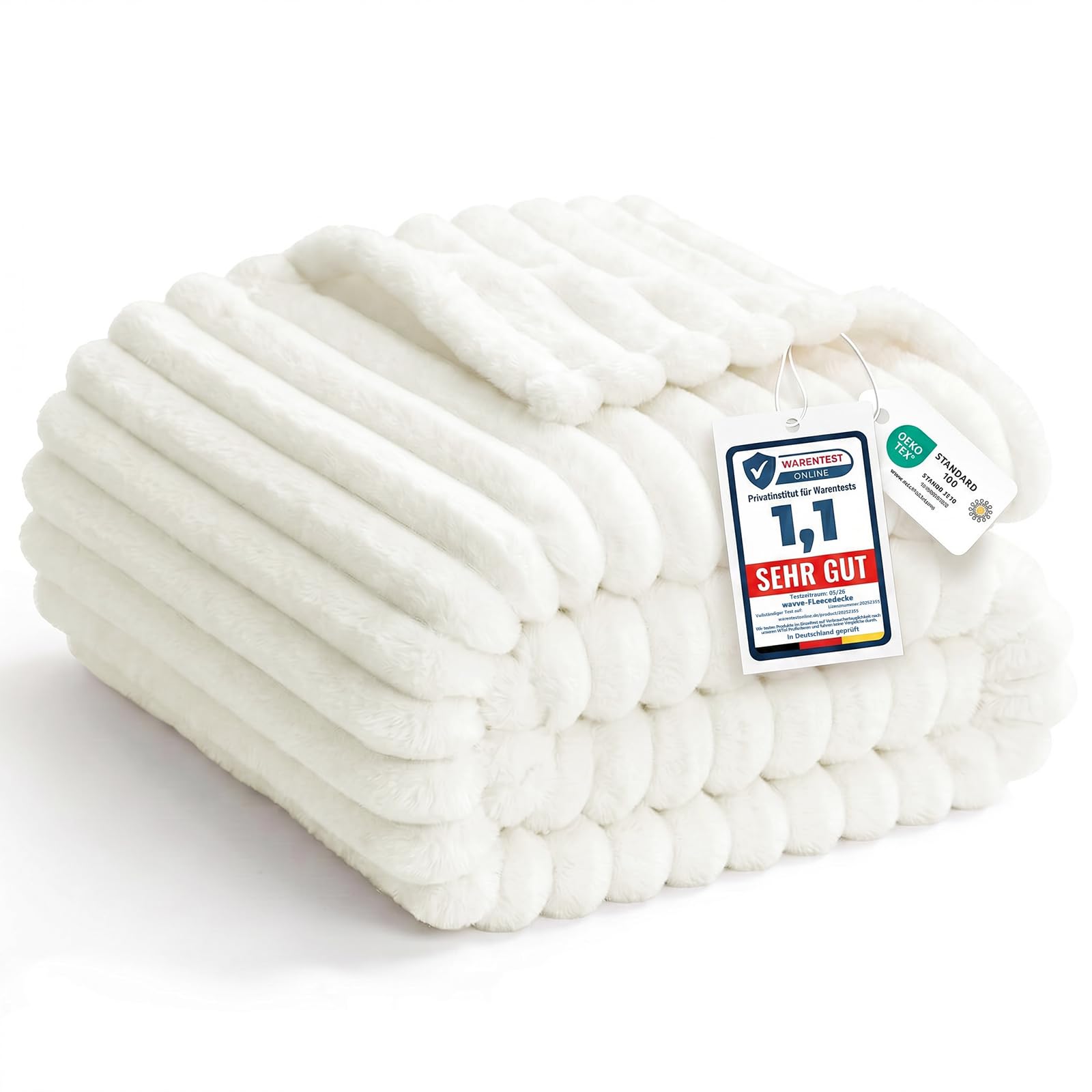 WAVVE Plaid Canape Grande Taille Crème