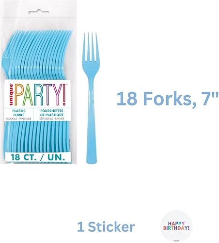 Miniatura 3 de Unique Bluey Birthday Party Supplies Set for 16 Guests - Bluey Plates and Napkins, Forks, Sticker - Birthday Decorations, Party Decorations