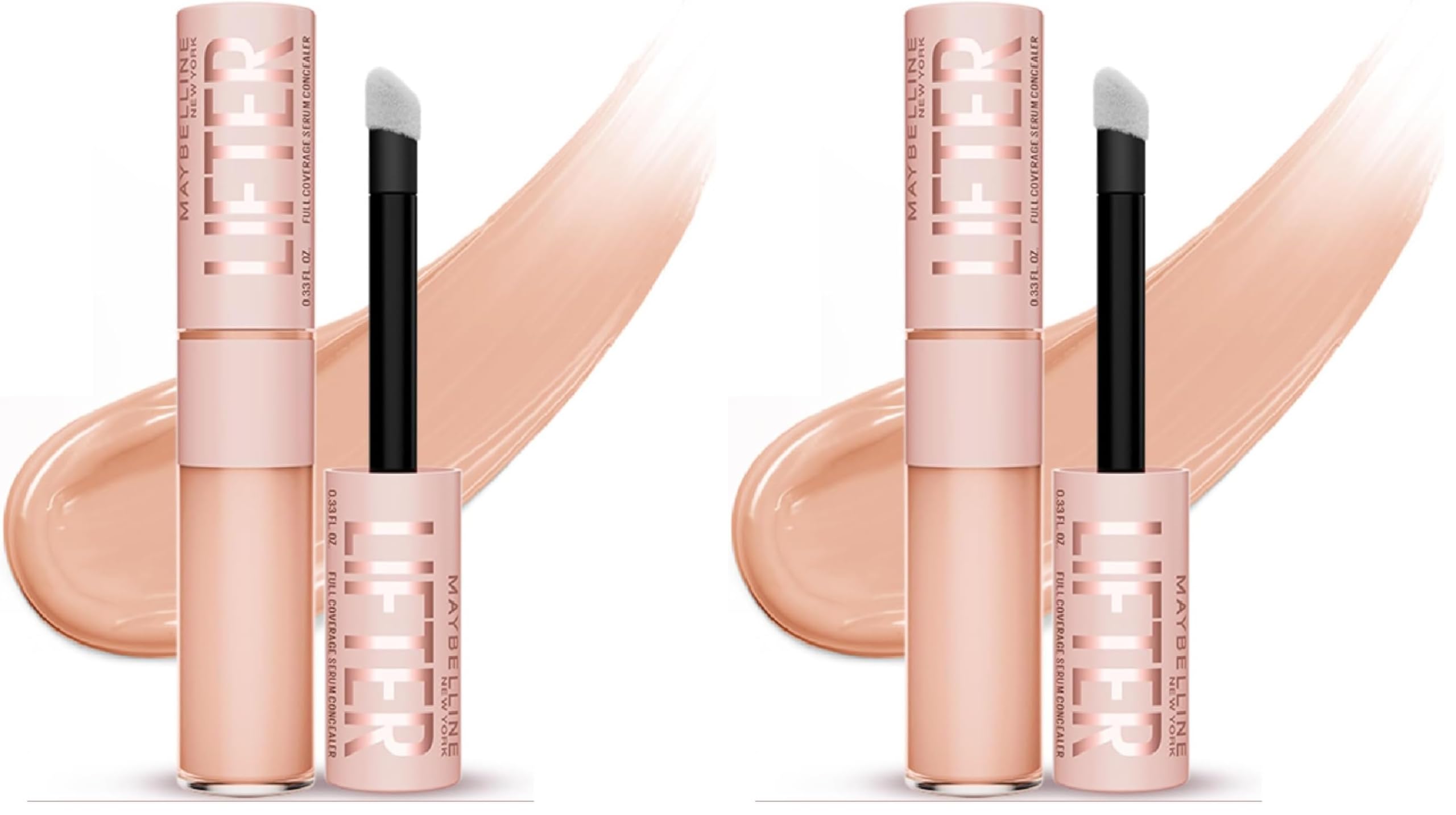 Maybelline New York Lifter Kafein ve Peptitler İçeren Nemlendiren ve Aydınlatan Kapatıcı - 25 (2 paketi)
