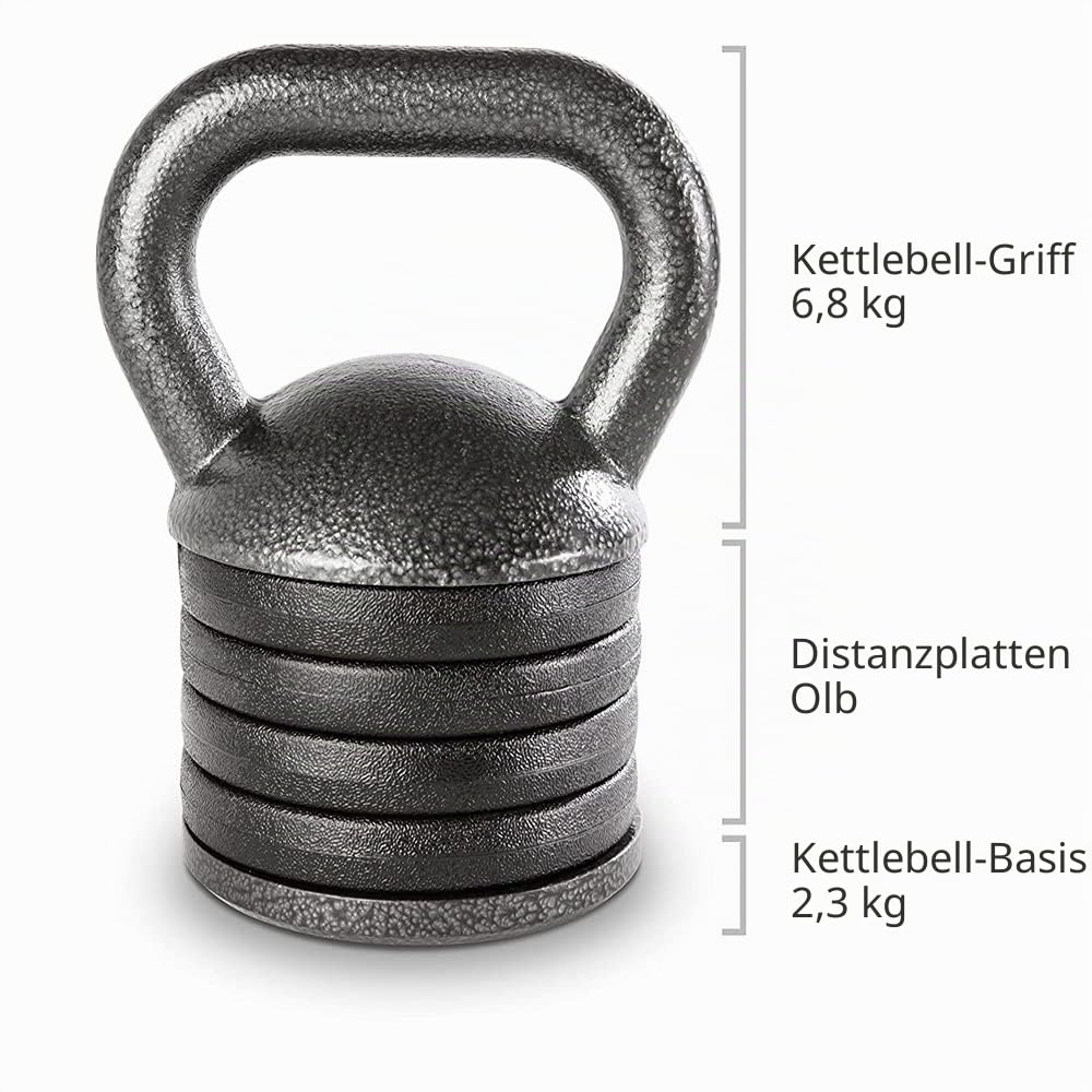 APEX Unisex-Erwachsene APKB-5009 Kugelhantel, verstellbar, strapazierfähig, Krafttraining und Gewichtheberausrüstung für Heim-Fitnessstudios, grau, Einstellbar